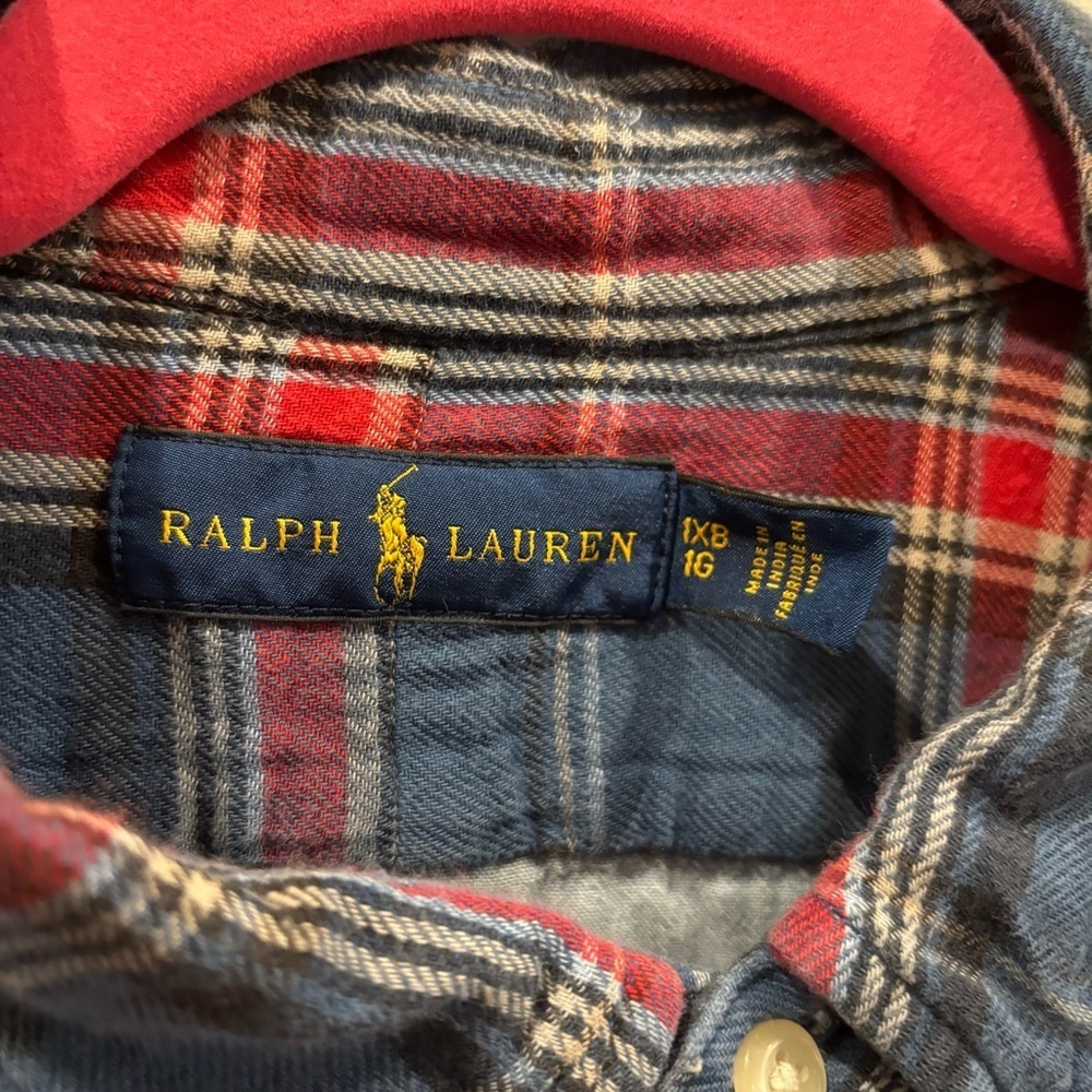 Ralph Lauren Plaid Flannel Lined Button Down - Picture 5 of 5